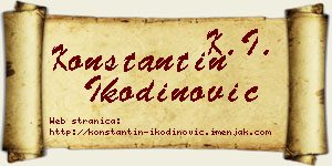Konstantin Ikodinović vizit kartica